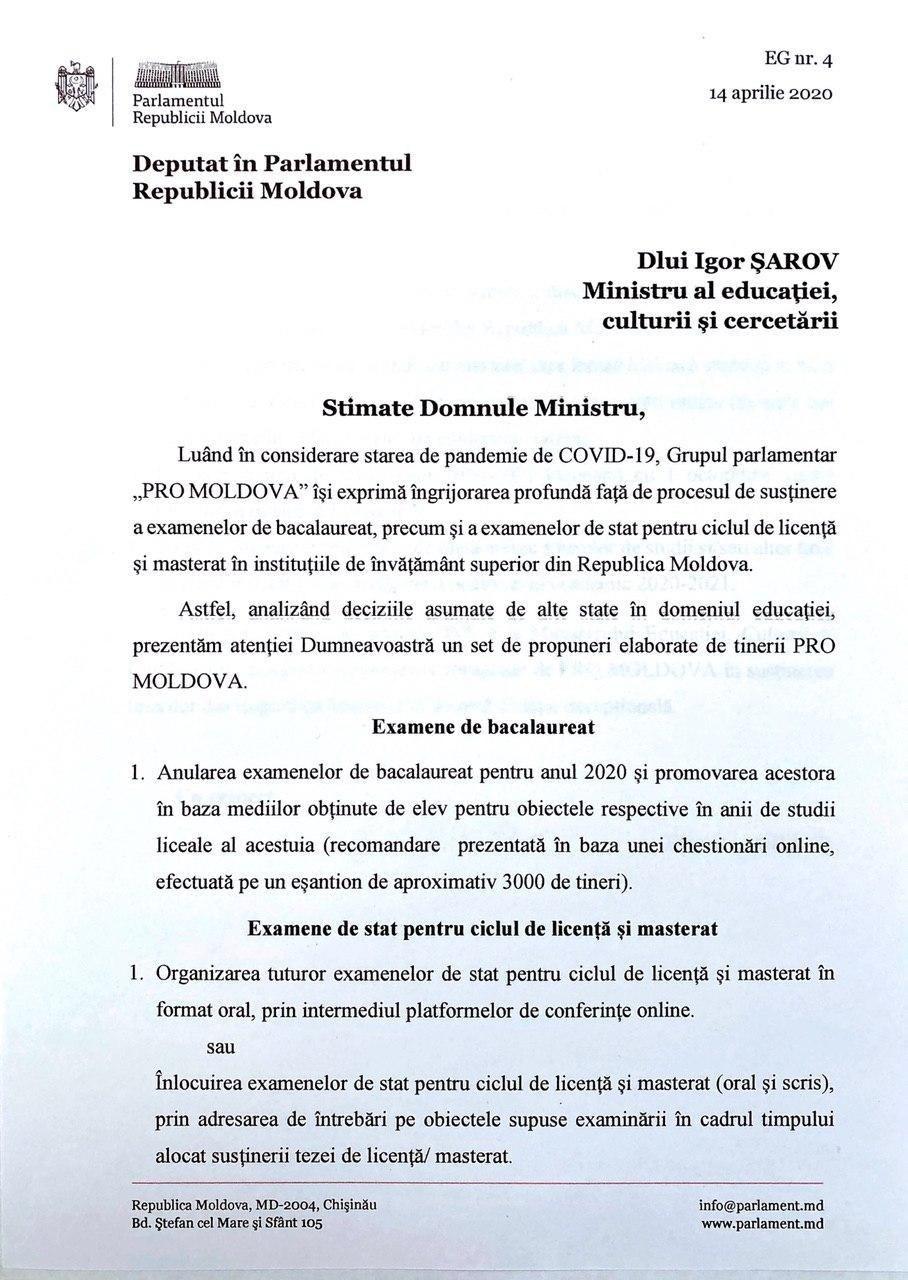 Agora DeputaÈ›ii Pro Moldova Propun Anularea Examenelor De Bacalaureat