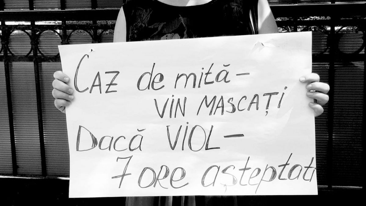 „Cade una, cădem toate”. Protest pașnic, la Chișinău, după crima din Caracal (FOTO)
