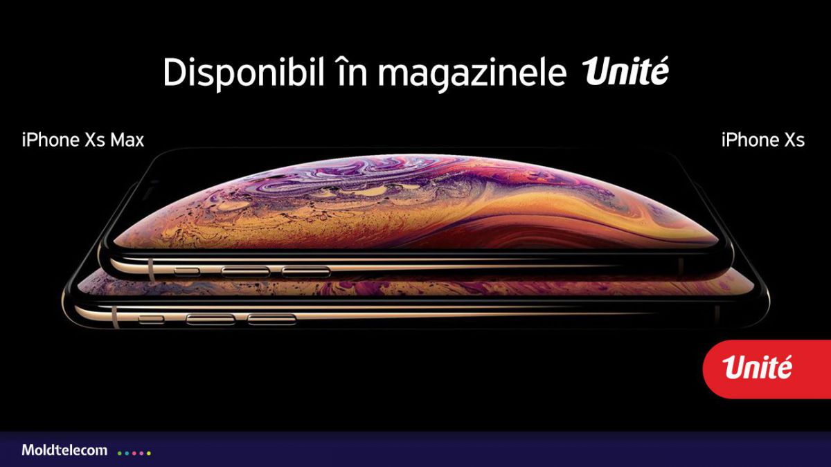 iPhone XS şi iPhone XS Max, disponibile în magazinele Unite Moldtelecom