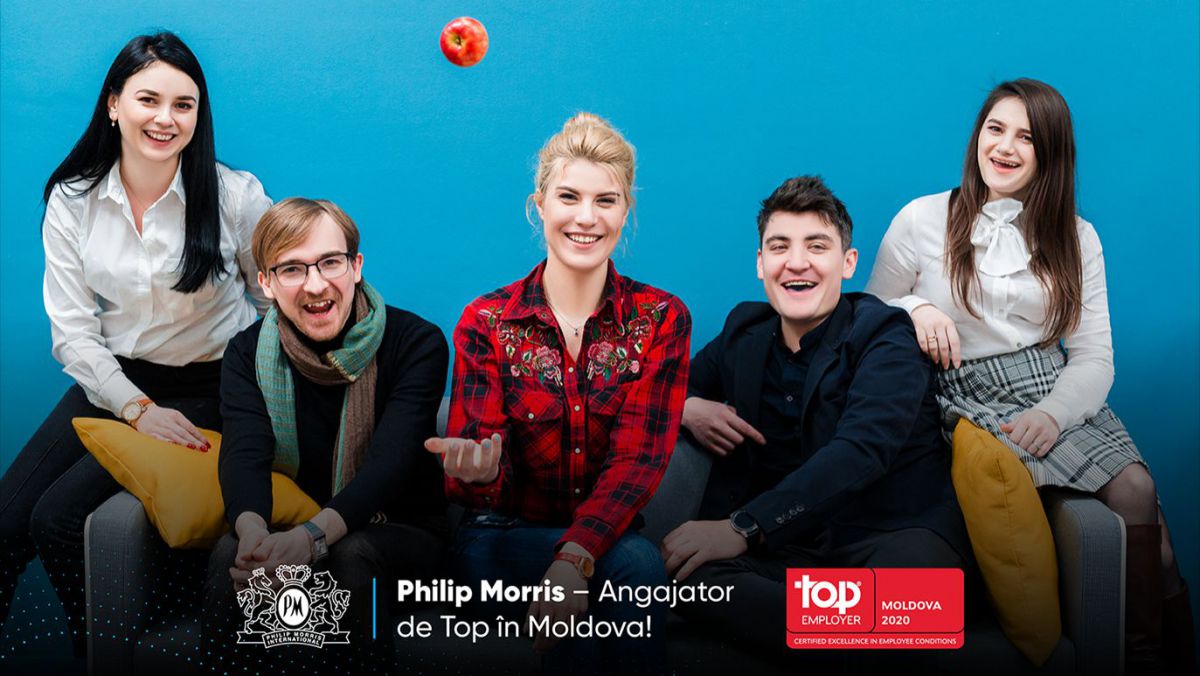 Premieră pentru Philip Morris Moldova. Compania a fost desemnat Angajator de Top de către Institutul Top Employers