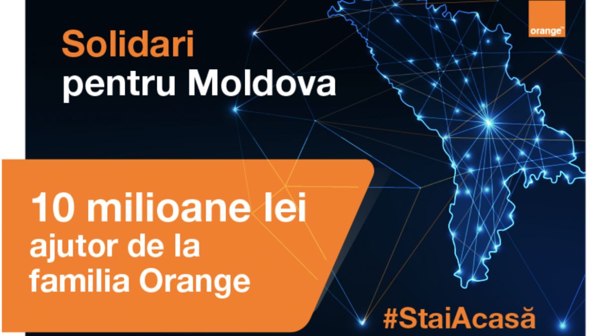 10 milioane de lei din partea Orange Moldova, în combatearea COVID-19: Echipamente de protecție, servicii gratuite și mai mult Internet