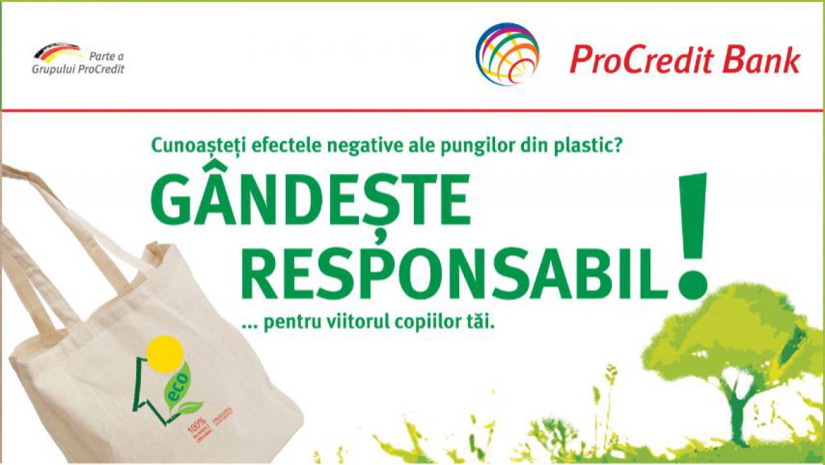 ProCredit Bank desfășoară, în premieră în Republica Moldova, o inițiativă ECOlogică
