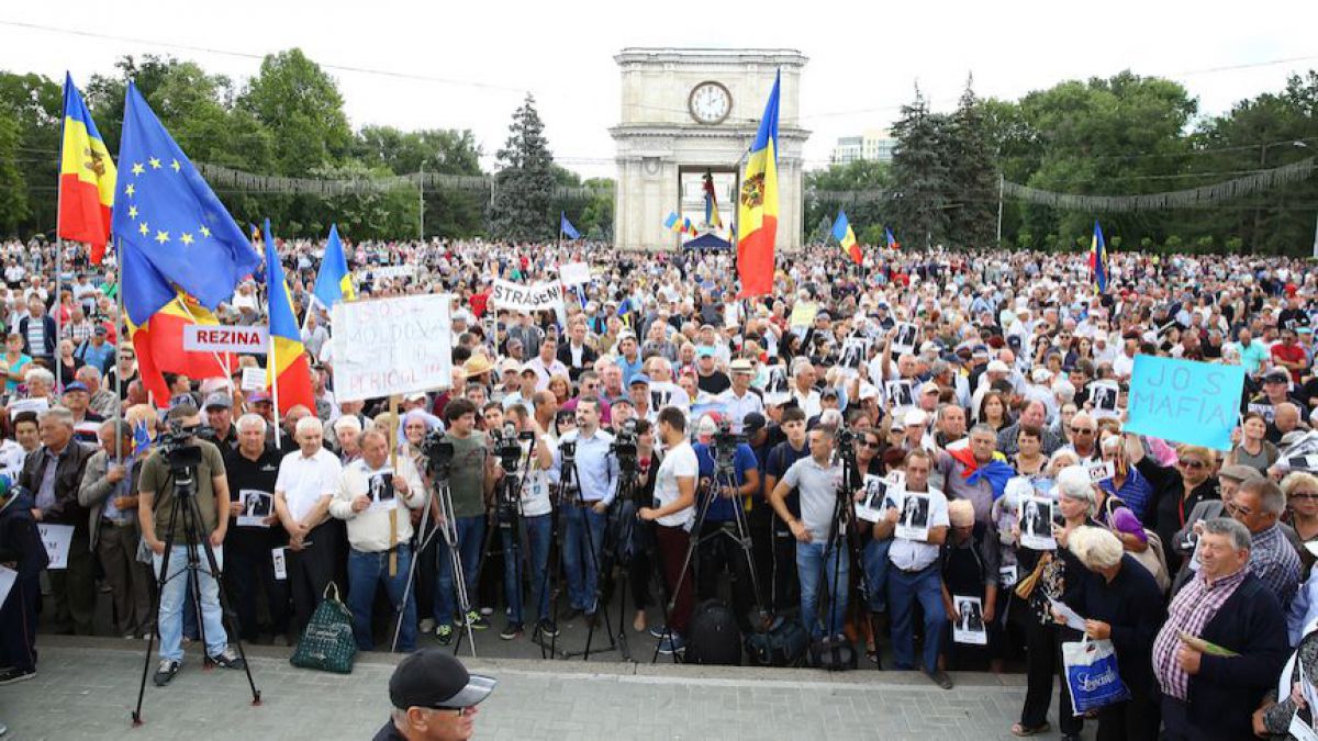 VIDEO. 7 000 sau 40 000? Câți oameni au protestat astăzi la Chișinău: Imagini filmate cu drona