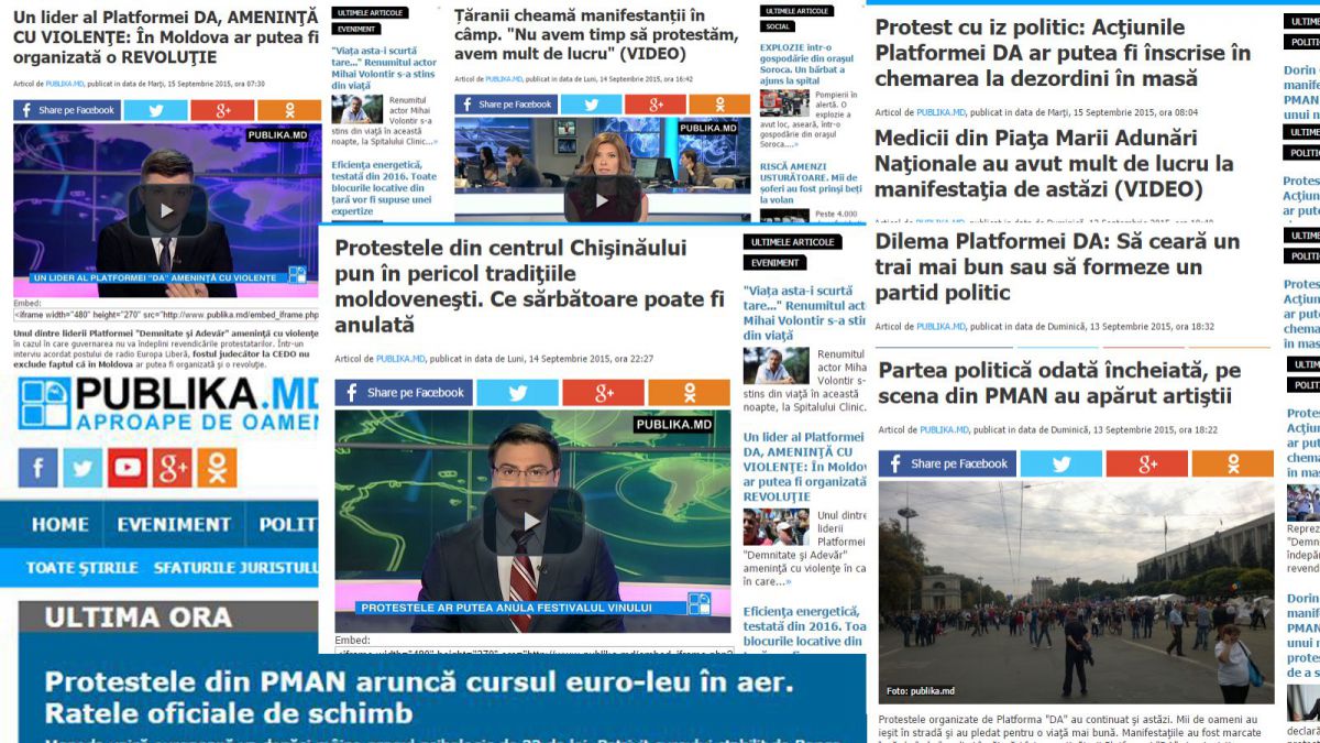 8 titluri de la Publika despre protestele din centrul Capitalei