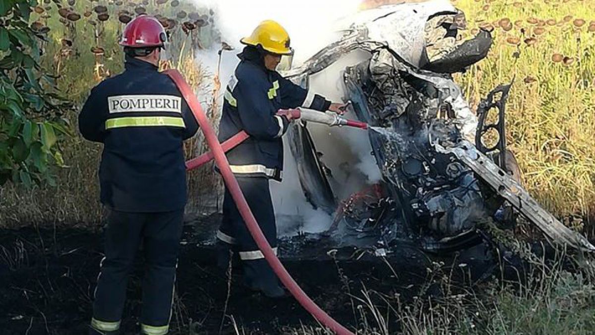 Accident rutier cu flăcări pe traseul Cahul-Vulcănești. Șoferul și-a pierdut viața