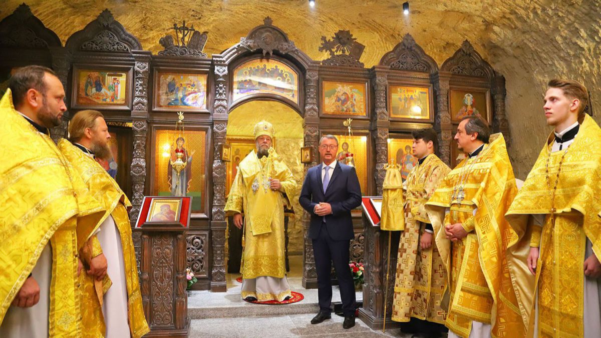 Biserică în beciurile de la Cricova: Lăcașul a fost sfințit de către Mitropolitul Vladimir