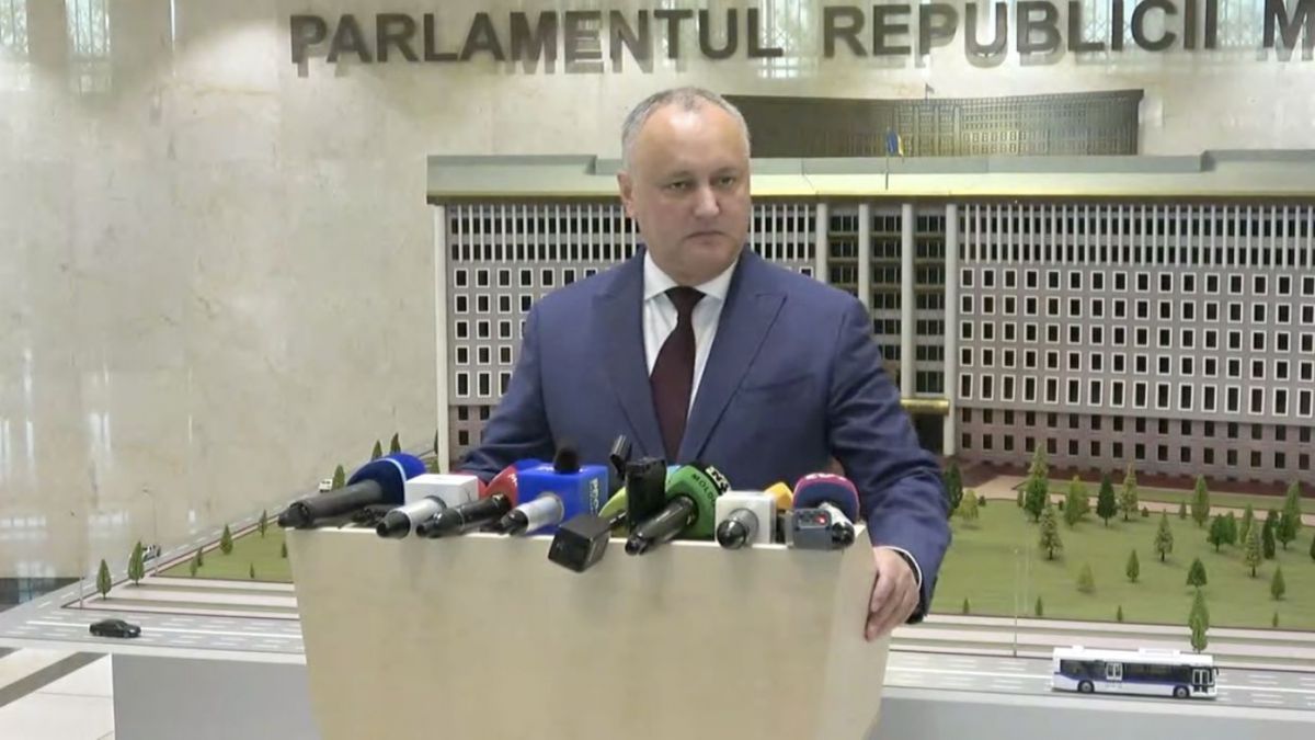 Declarația lui Igor Dodon de la Parlament (VIDEO)
