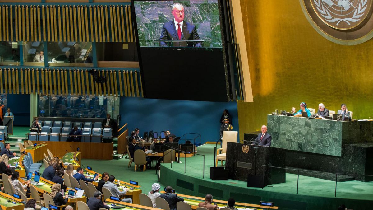 Deputați ACUM, după discursul lui Dodon la ONU: „Poziția este a președintelui, nicidecum a majorității parlamentare sau a Guvernului”