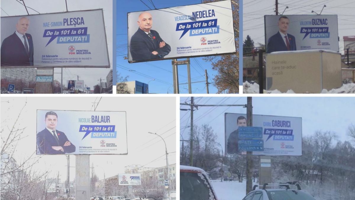 Deși au împânzit orașul cu panouri stradale pro-referendum, democrații nu raportează la CEC costul acestora (FOTO)
