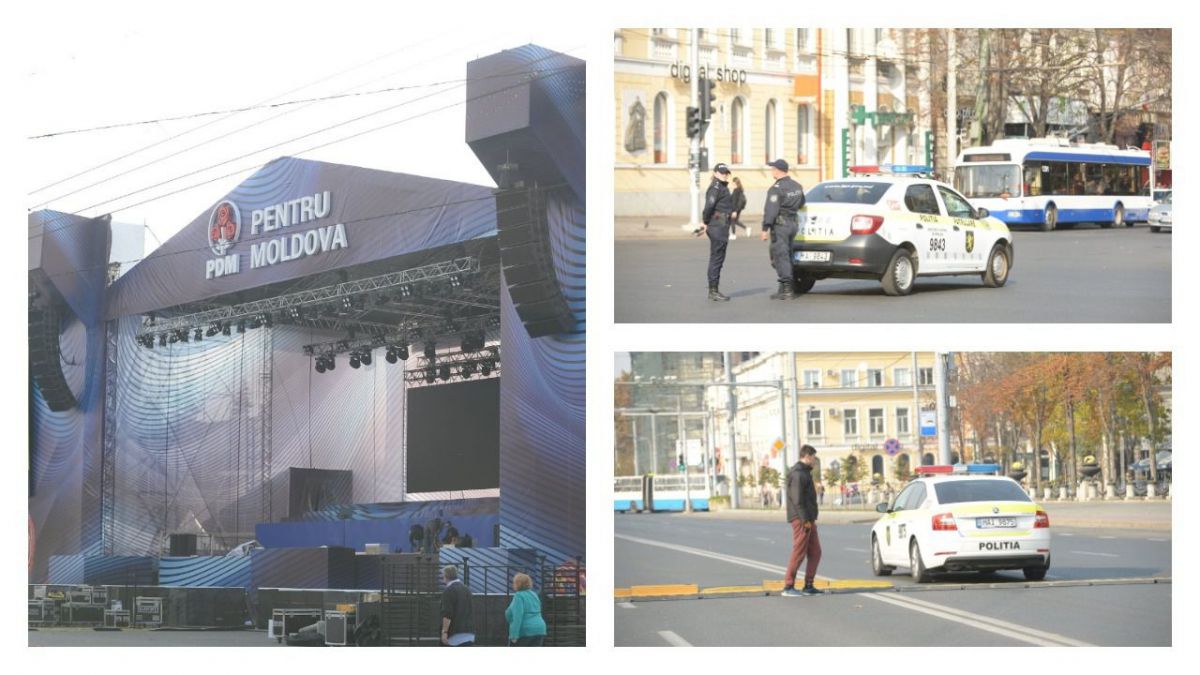 Piața Marii Adunări Naționale, închisă până mâine după-amiază, pentru mitingul PD. INP: „Așa a hotărât Guvernul Republicii Moldova”