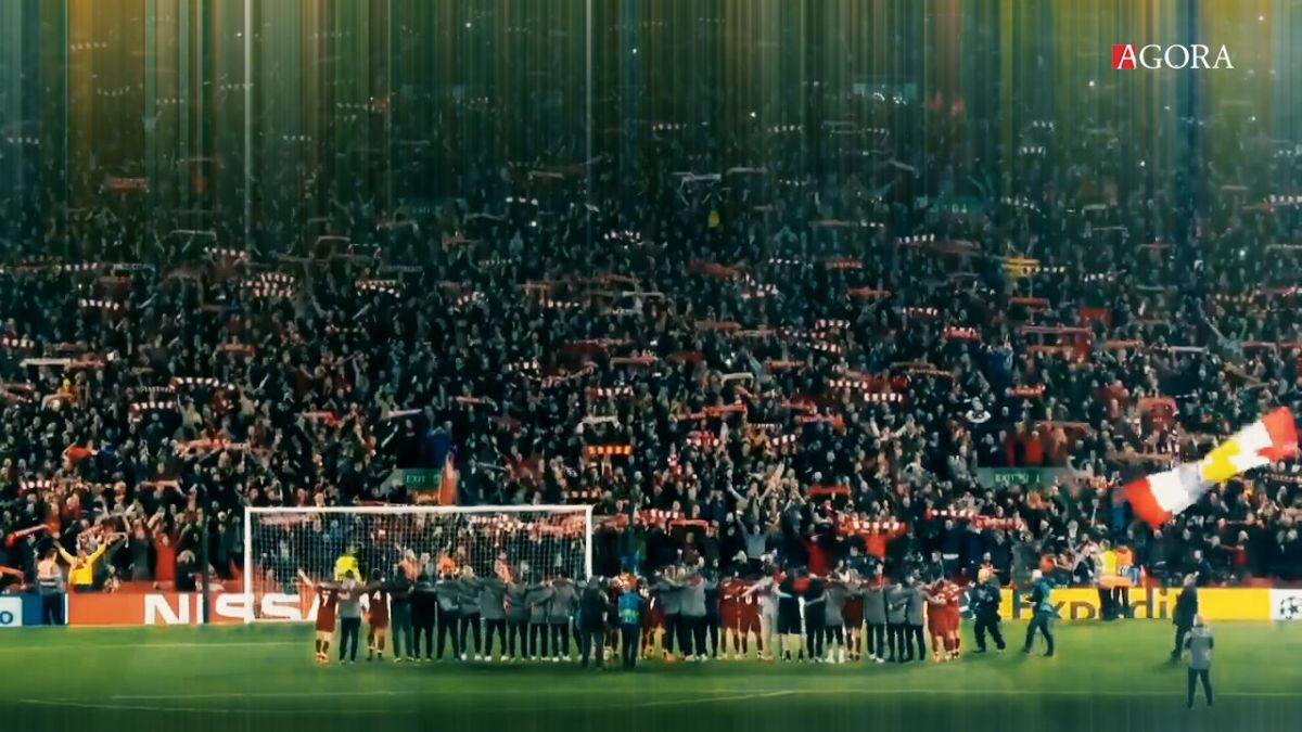 Imagini emoționante după meciul Liverpool - Barcelona: Un stadion întreg a cântat alături de cormorani imnul clubului (VIDEO)