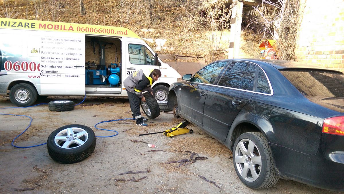 În Moldova a apărut primul serviciu mobil de montare a anvelopelor
