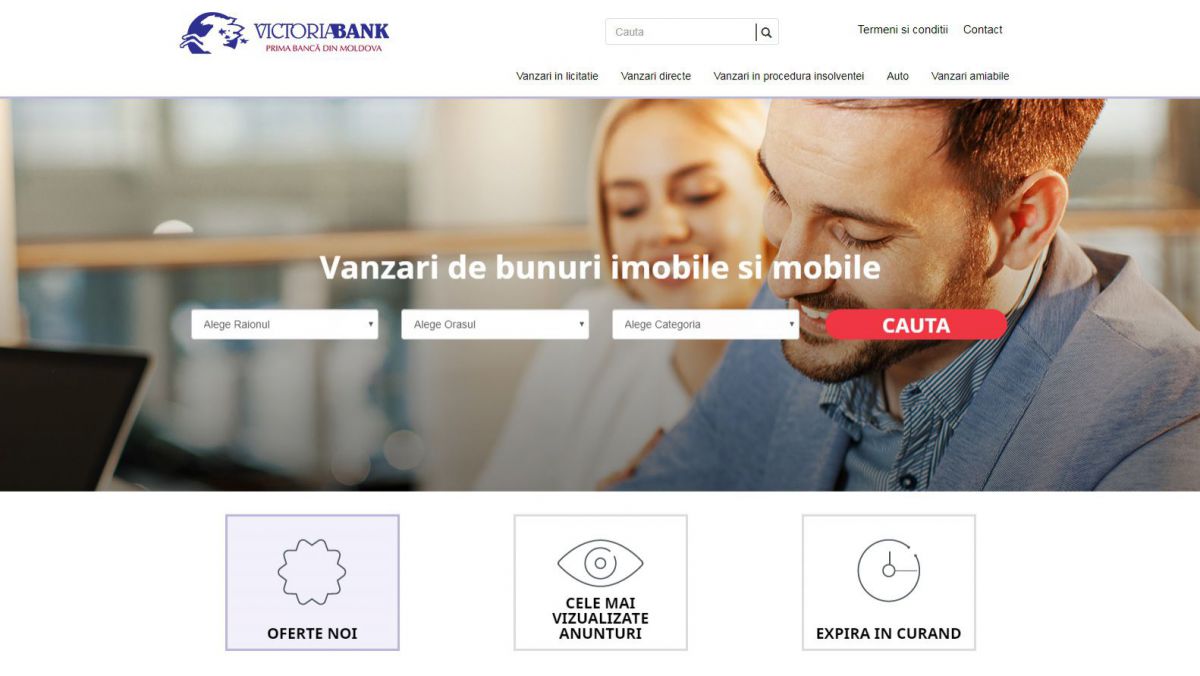 În premieră pentru Republica Moldova, Victoriabank lansează o platformă cu active spre vânzare