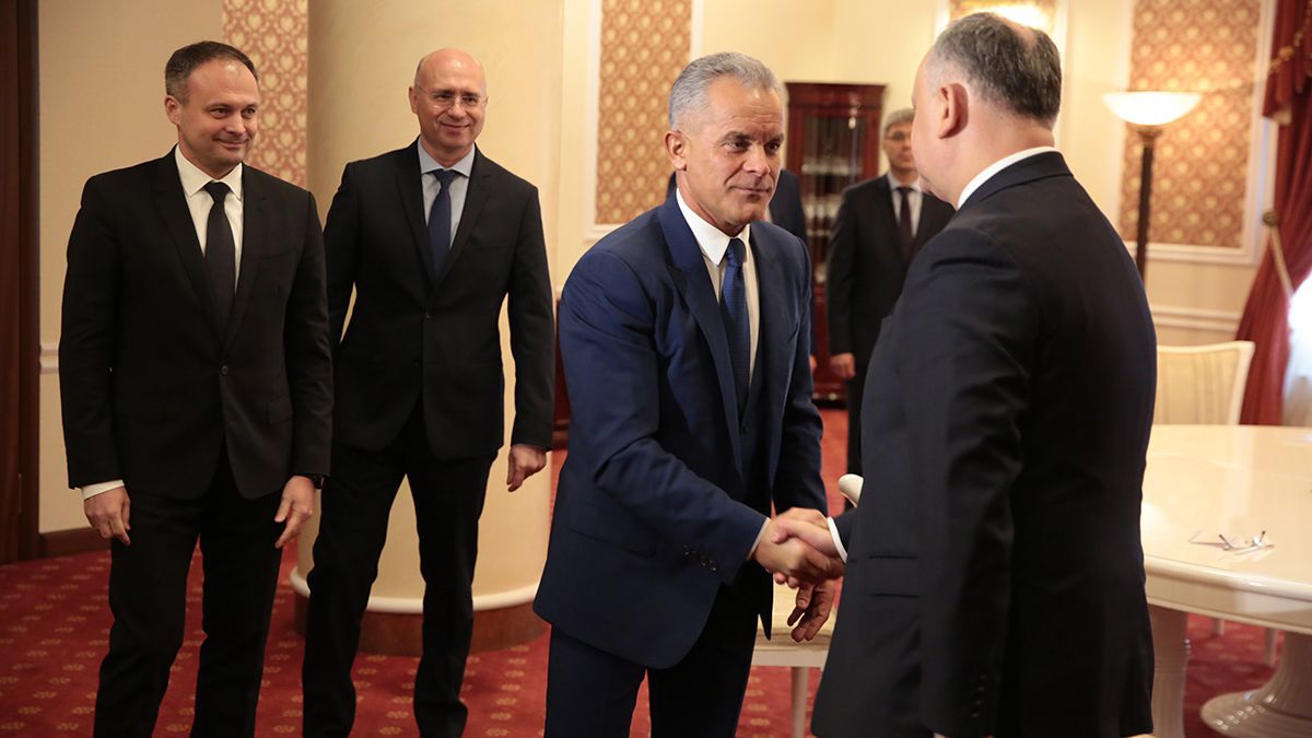 Plahotniuc, Filip și Candu s-au întâlnit cu Dodon la Reședința de Stat: „Dacă vor fi anticipate, nu vor fi din vina PD”