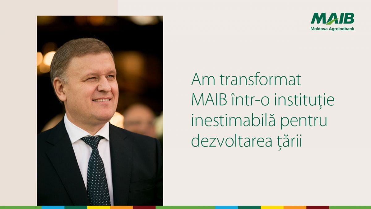 Al treilea Președinte Moldova Agroindbank a oferit un interviu, la final de mandat: „Voi rămâne în continuare aproape de echipa MAIB”