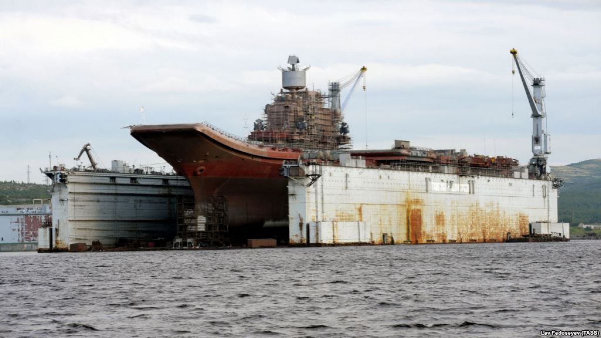 Singurul portavion al Rusiei, avariat în cursul lucrărilor de reparații