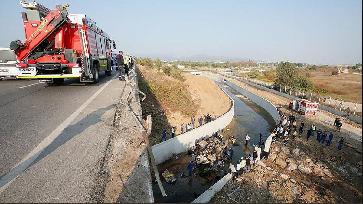 Turcia: Cel puțin 19 oameni au murit după ce un camion cu imigranți a căzut într-un canal