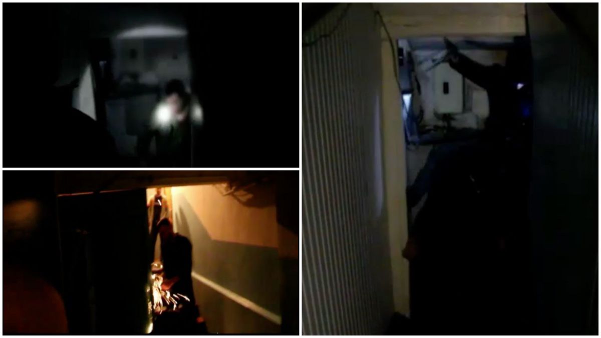 Un bărbat a amenințat polițiștii cu un cuțit. Făptașul s-a ascuns în subsolul unui bloc de la Buiucani (VIDEO)