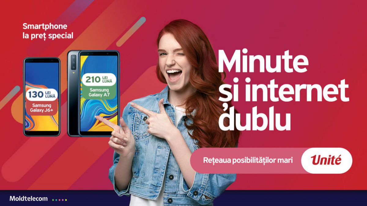 Utilizează-ţi smartphone-ul la maximum, pentru că ai dublu minute şi Internet la conectare abonament Unite
