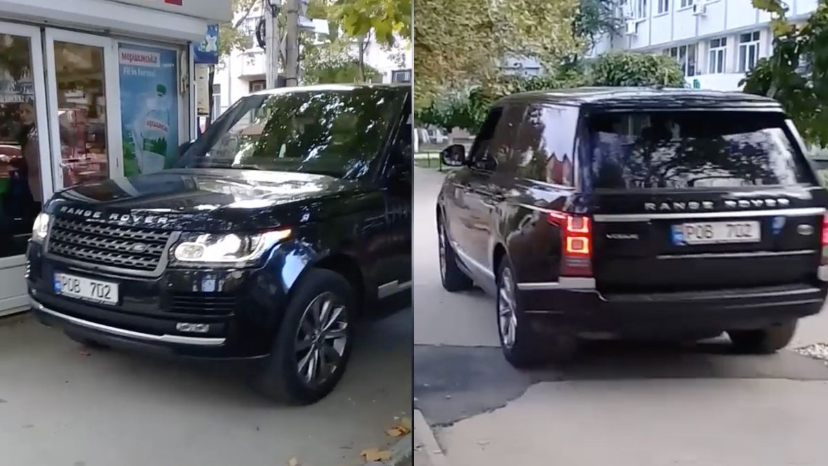 VIDEO. Pretorul sectorului Centru, surprins cu mașina de lux pe trotuar