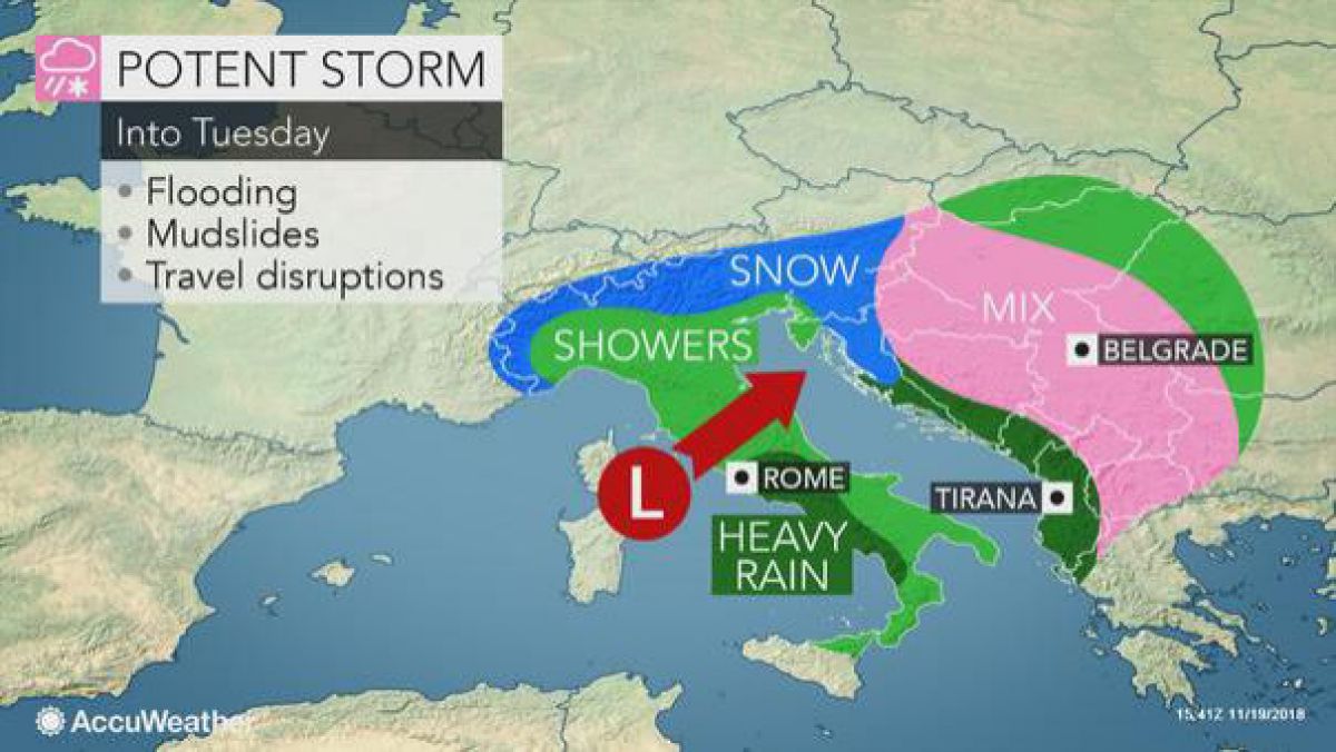 Vreme extremă în Balcani. Italia și Croația, lovite de furtuni cu puterea unui uragan
