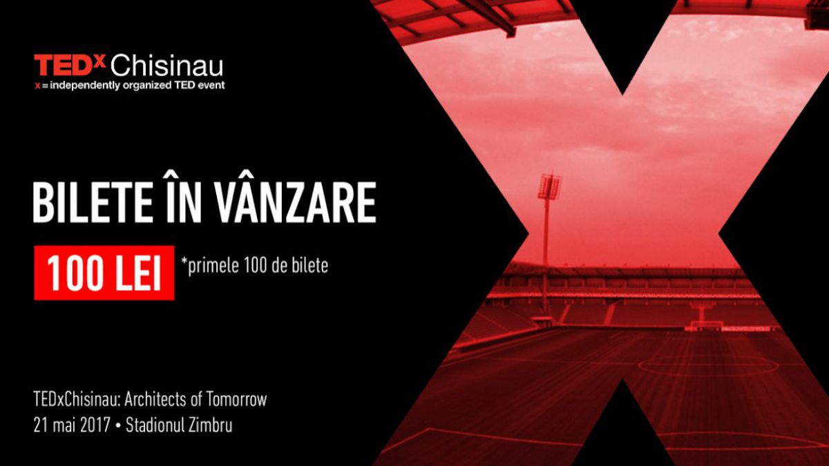 A fost stabilită data următoarei ediții TEDxChisinau. Evenimentul va avea loc pe un stadion