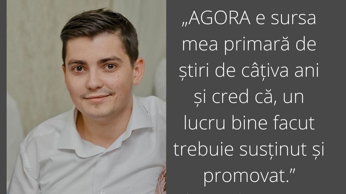 #prieteniiAGORA: Alexandru Țurcan: „O sursă de informare veridică este o comoditate care trebuie platită. E ca apa curată de la robinet”