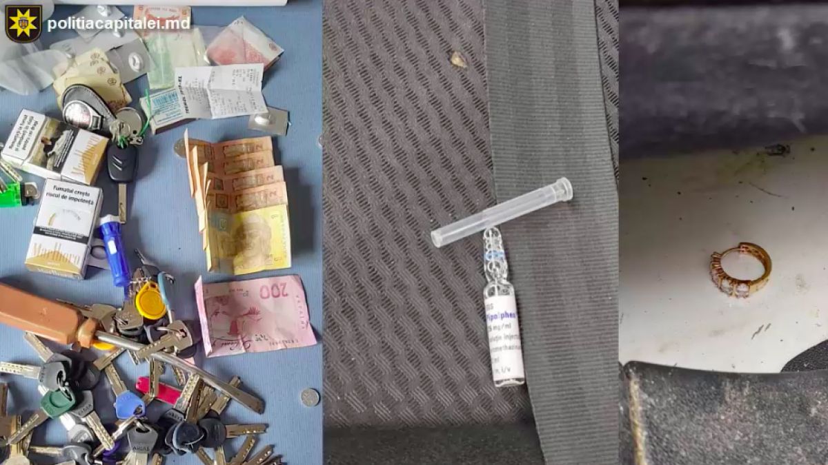 Ar fi comis cel puțin 10 furturi din locuințe. Prejudiciul cauzat se ridică la jumătate de milion de lei. Două persoane au fost reținute