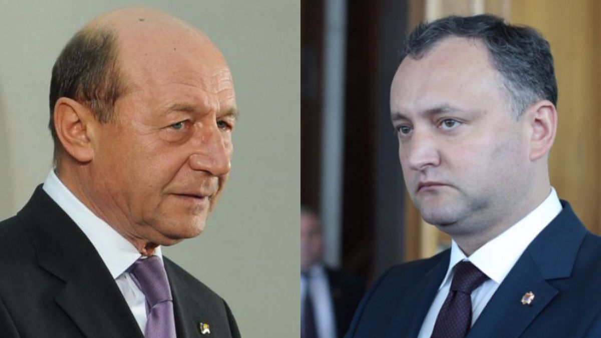 Băsescu l-a acuzat pe Dodon că face din R. Moldova „o slugă a Rusiei”. Dodon: Să facă unirea la pușcărie