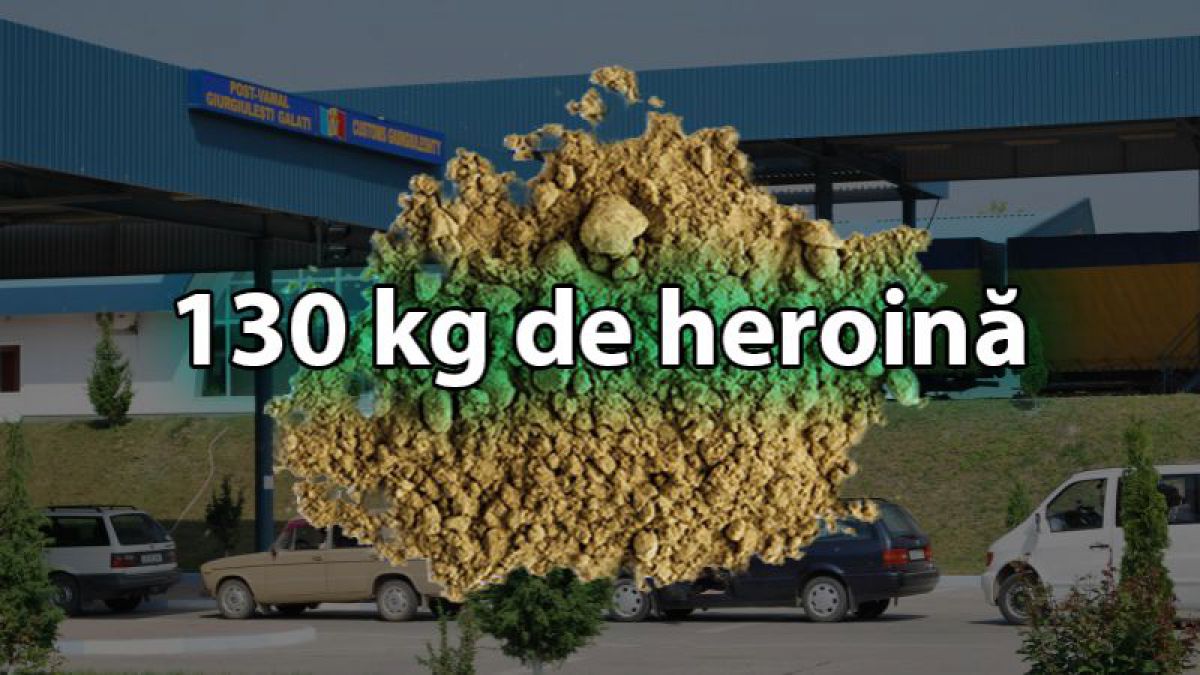VIDEO. CAPTURĂ RECORD! Peste 130 de kg de heroină, depistate la vama Giurgiulești