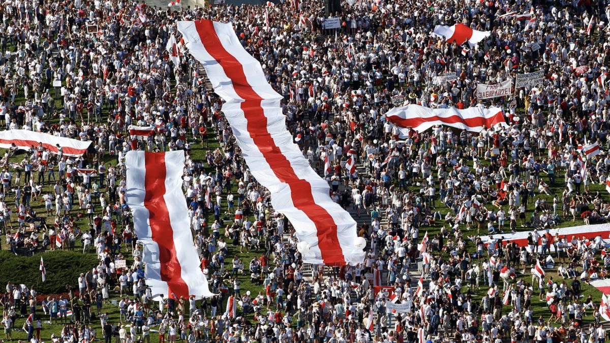 Cel mai mare protest din istoria Belarusului modern, văzut de sus (VIDEO, FOTO)