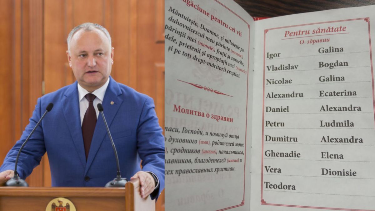 „Cine face show, să știți: Dumnezeu nu bate cu bățul”. Dodon vorbește despre pomelnicul familiei sale