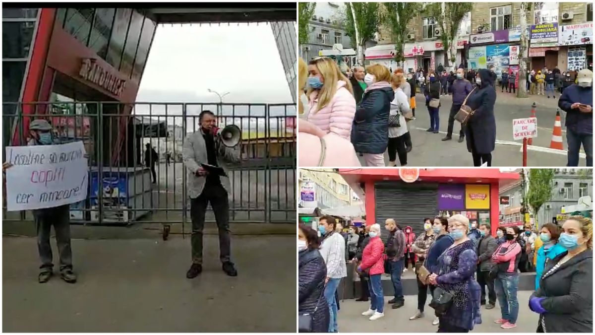 Comercianții de la Piața Centrală au ieșit, din nou, la protest (VIDEO)
