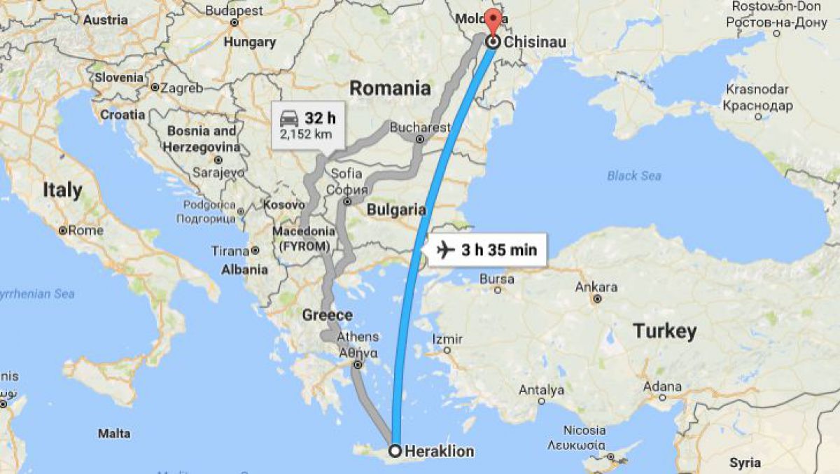 Compania FlyOne, despre zborul întors de pe cursa Heraklion-Chișinău
