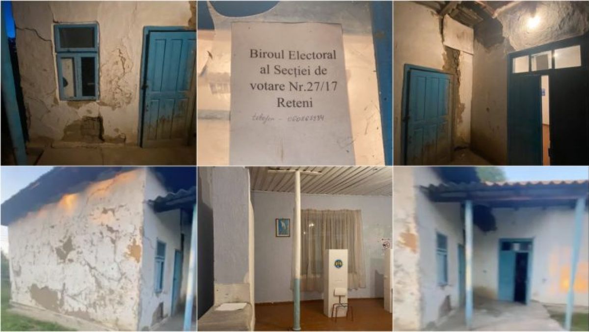 Cu pereți ce se risipesc și tavan crăpat. Cum arată o secție de votare din raionul Rîșcani