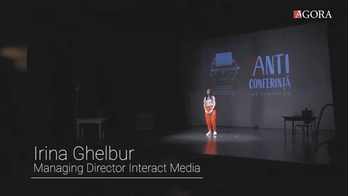 Cum se fac banii în media? Experiența AGORA povestită de Irina Ghelbur la #AntiConferință. The Newsroom (VIDEO)
