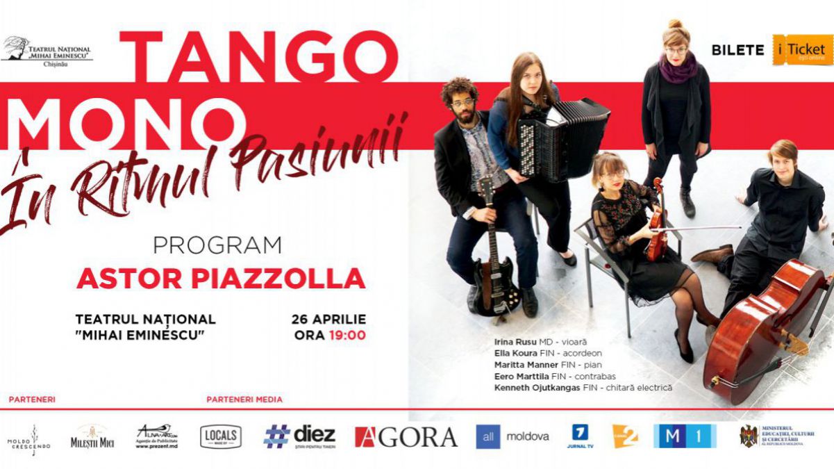 Turneul de muzică argentiniană „Tango Mono - În Ritmul Pasiuni” vine la Chișinău, Cahul și Soroca