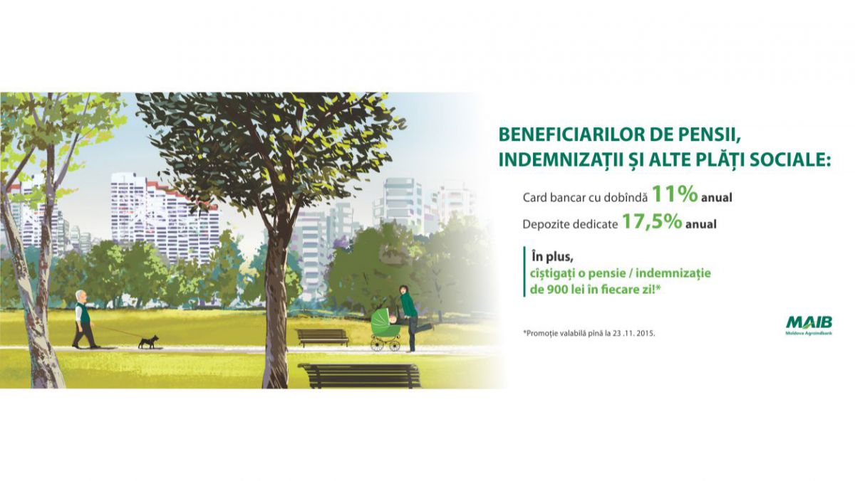 De la Donduşeni şi pînă la Ceadîr-Lunga, beneficiarii de pensii sau indemnizaţii cîştigă cîte 900 lei de la MAIB săptămînal