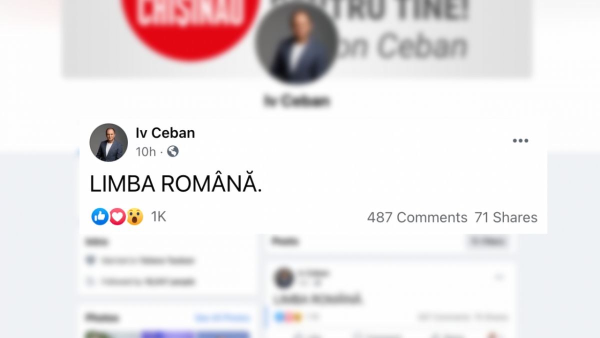 De la română, la „moldovenească” și înapoi la română. O postare a primarului Ion Ceban a stârnit nedumerirea internauților (VIDEO)