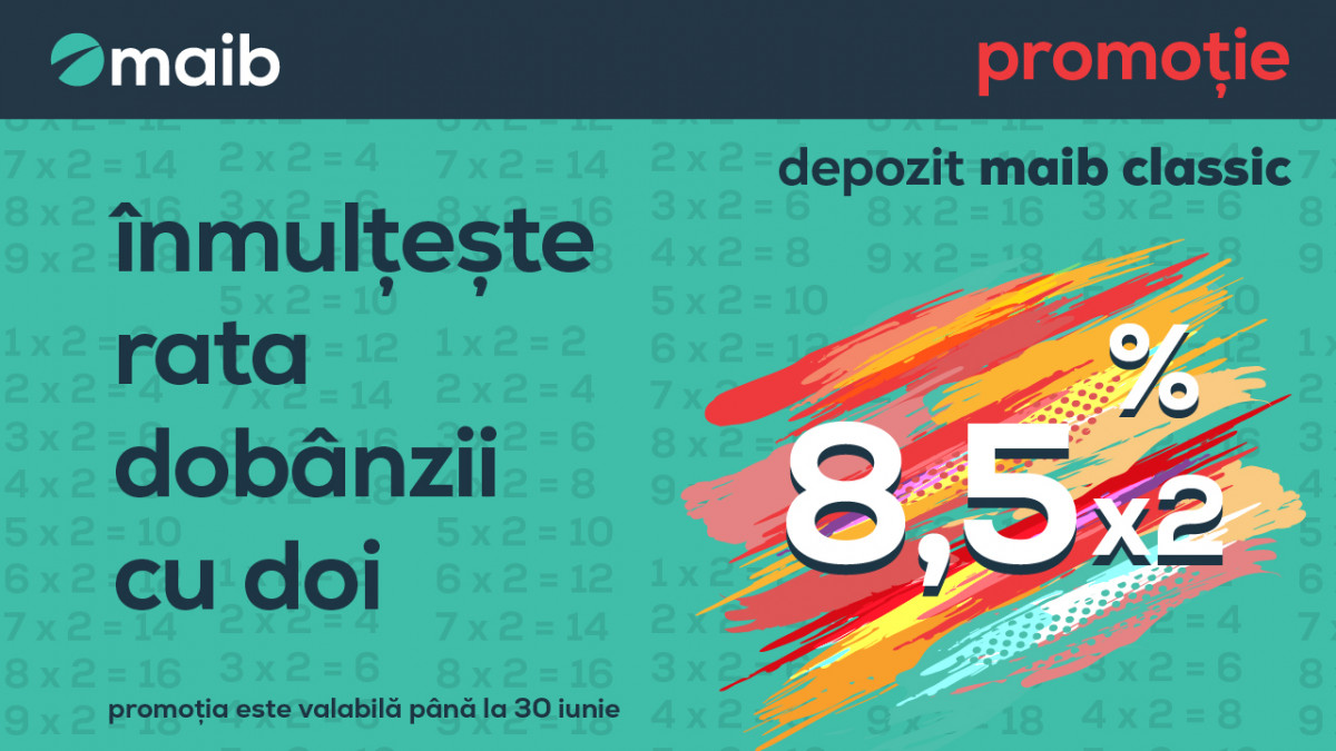 Deschide un depozit la maib și înmulțește rata dobânzii cu 2