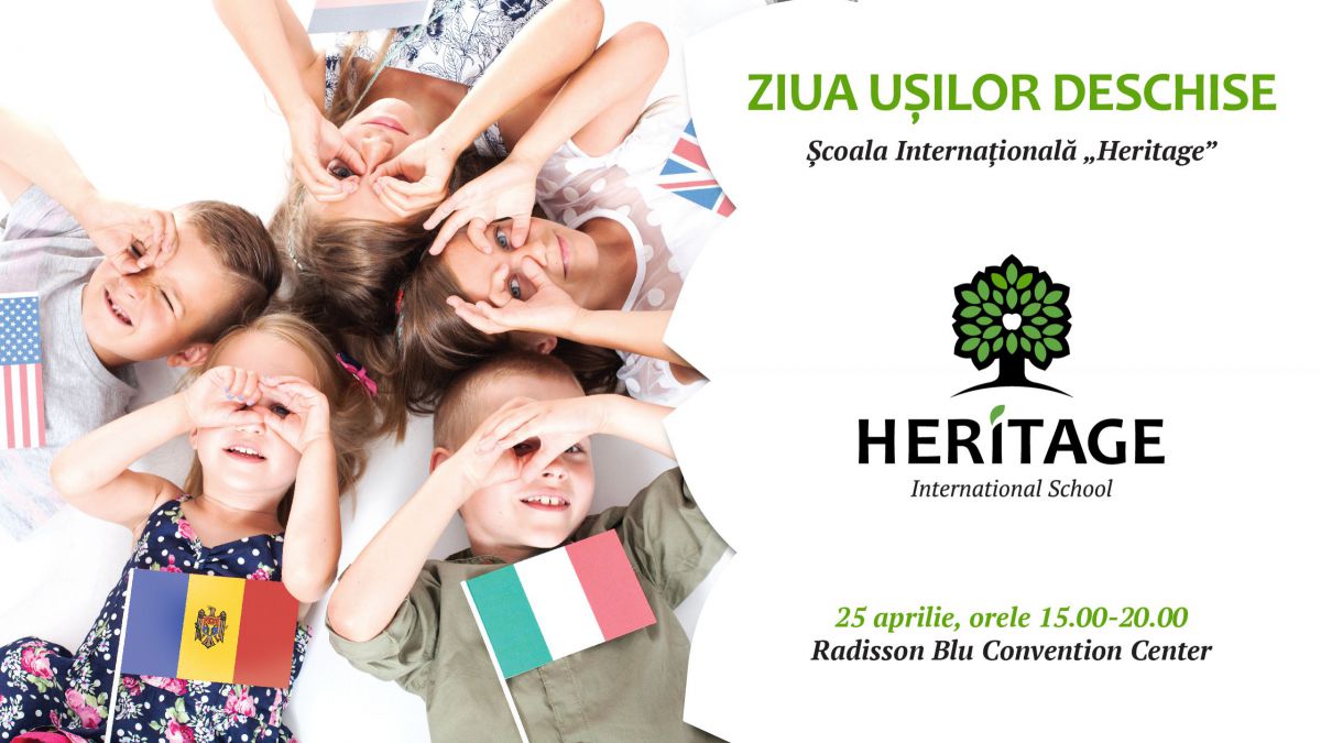 Descoperiți prima școală internațională din Moldova, „Heritage”, la „Ziua ușilor dechise”
