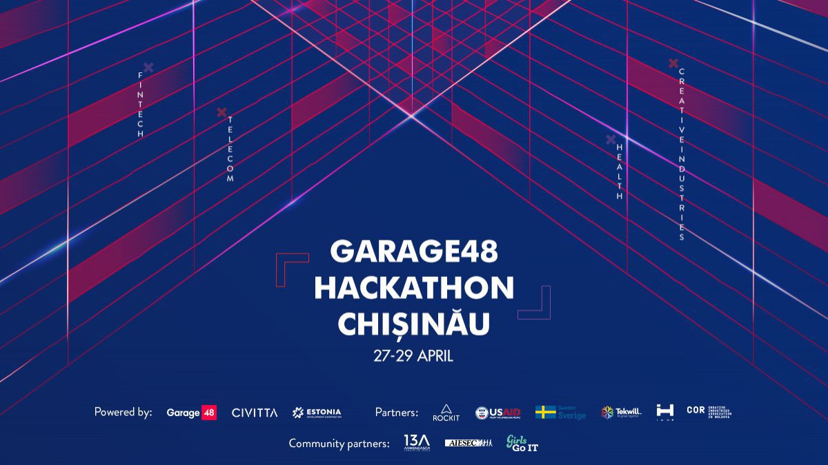 Despre FinTech, Telecom, Healthtech și industrii creative: Garage48 revine la Chișinău cu un megahackathon internațional