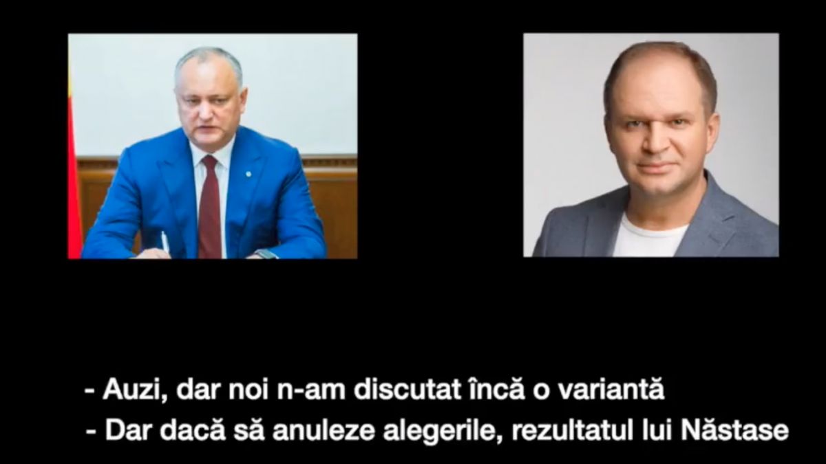 Discuție telefonică în care sunt voci asemănătoare cu cele ale lui Dodon și Ceban: S-ar discuta anularea alegerilor în care Năstase a câștigat (AUDIO)