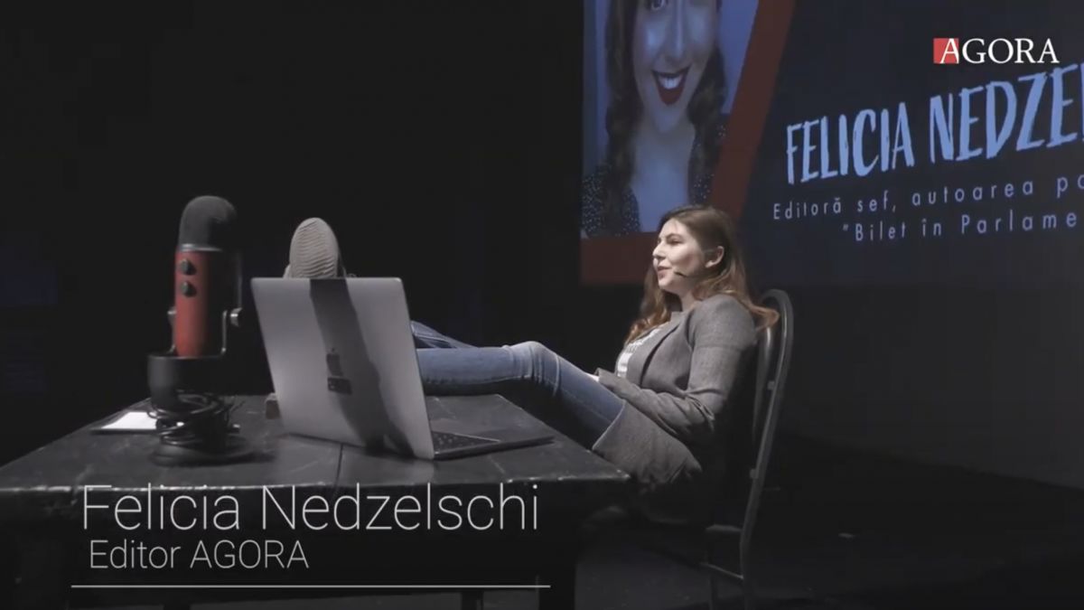 Felicia Nedzelschi, la #AntiConferință. The Newsroom. Cum se „pupă” frica de a vorbi, „rârâitul” și un podcast despre politică (VIDEO)