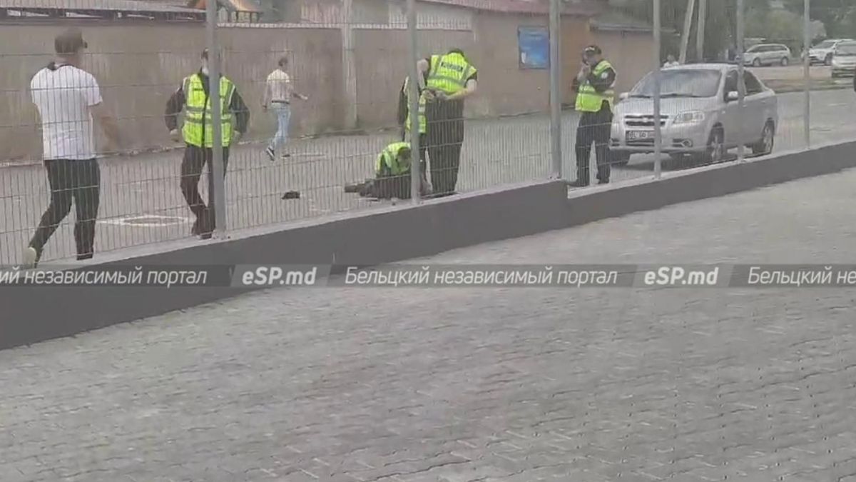 Focuri de armă la Bălți: Poliția a împușcat un individ care amenința forțele de ordine și trecătorii cu un cuțit (VIDEO)