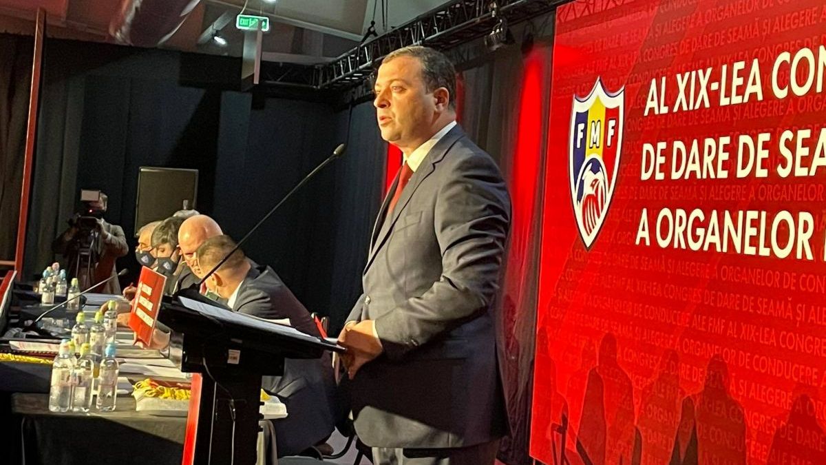 Fotbalul moldovenesc are un nou (vechi) președinte: Leonid Oleinicenco, ales în fruntea FMF pentru următorii patru ani