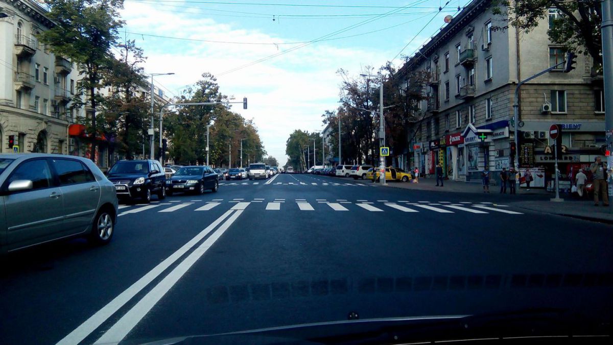 FOTO. Cum arată marcajul aplicat pe bd. Ștefan cel Mare