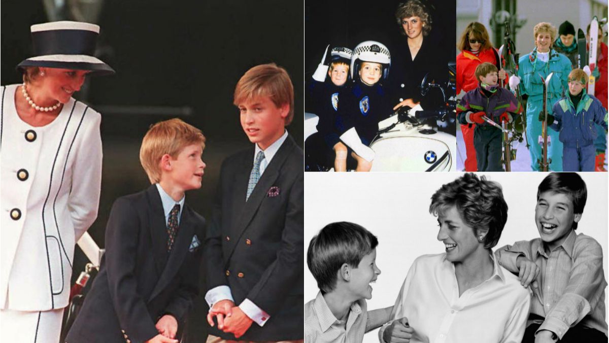 Fotografii de colecție! Cum arăta viața lui William și Harry când prințesa Diana era în viață