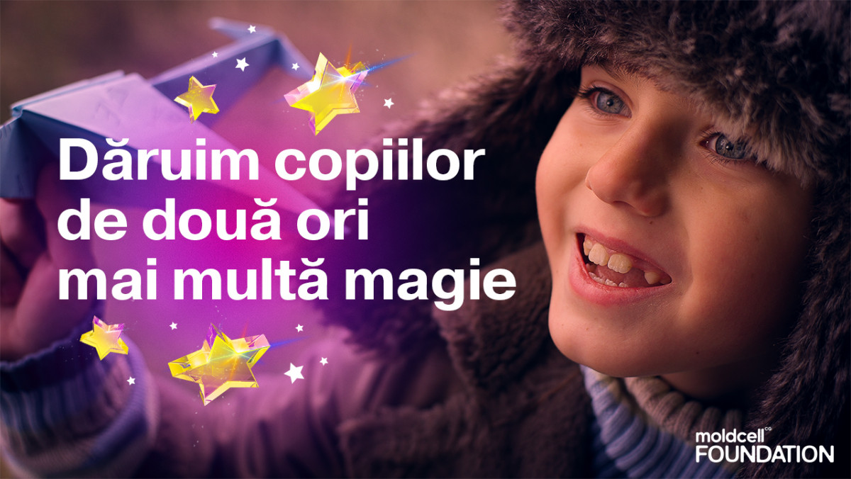 Fundația Moldcell: Împreună de sărbători dăruim copiilor de două ori mai multă magie
