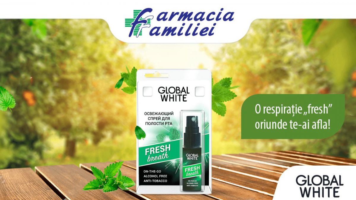 Scapă de mirosul din gură cu Global White - accesoriul care îți dă siguranță
